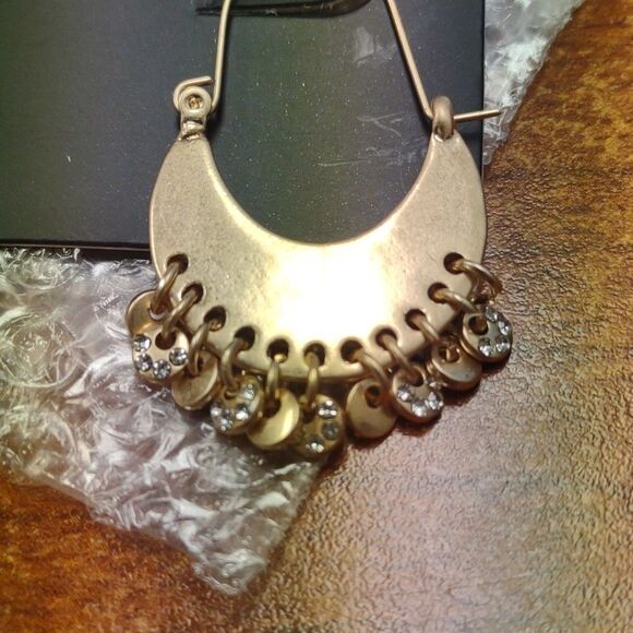 Torrid Beaded Pave Shaky Hoop Earrings - New - Picture 3 of 4